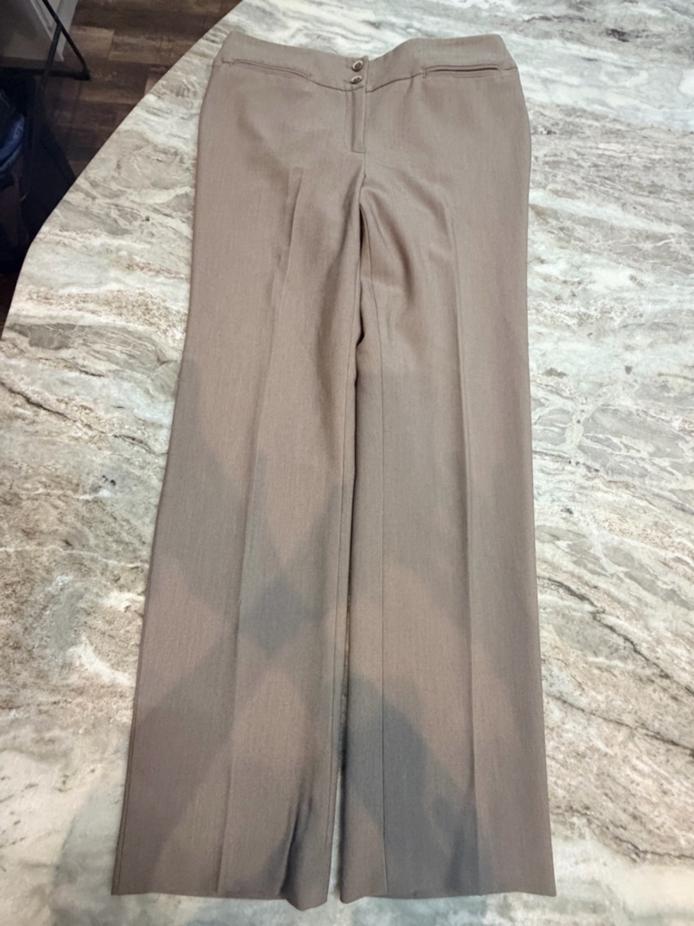 Tribal Dress Pants Womens 14 Taupe Stretch Straight Leg Work Career